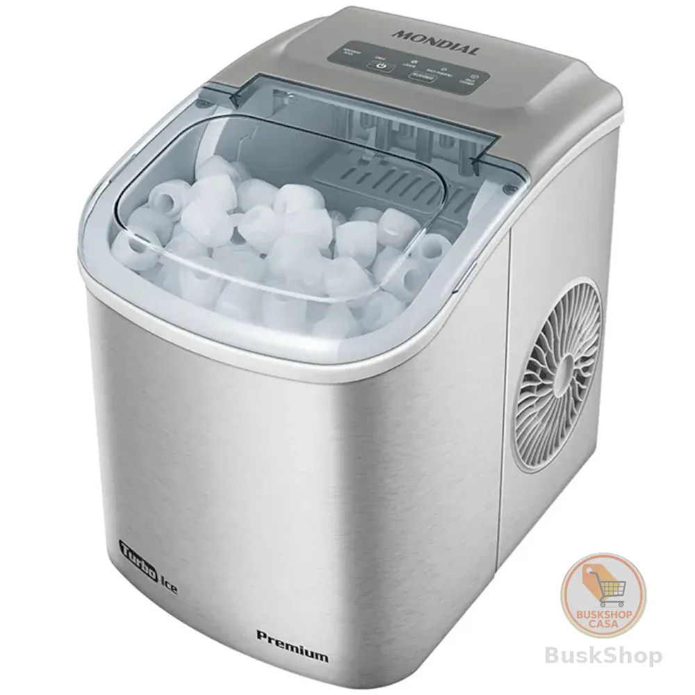 Máquina de Gelo 12 kg Turbo Ice Premium cinza MG-12-GI Mondial