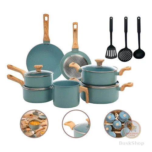 Jogo De Panelas Com 10 Peças Mimo Style Pratic Cook Verde 