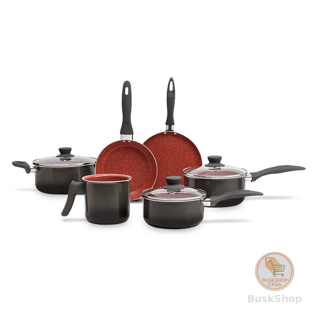 Jogo de Panelas Brinox Ceramic Life Easy - 6 Peças Antiaderente Cerâmico.