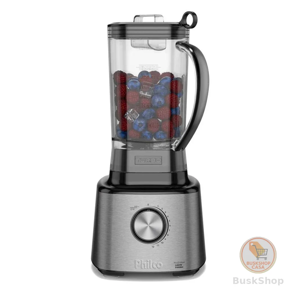 Liquidificador Philco 1400W 3L 12 Velocidades Inox PLQ2100PI