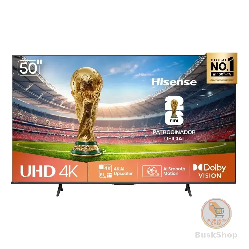 Hisense Smart Tv 4k 50" Polegadas 50a6nv Com Dolby Vision, Hdr10, HLG, Dolby Gaming, Film Maker, Dts Virtual X, Compatibilidade Alexa E Google Home
