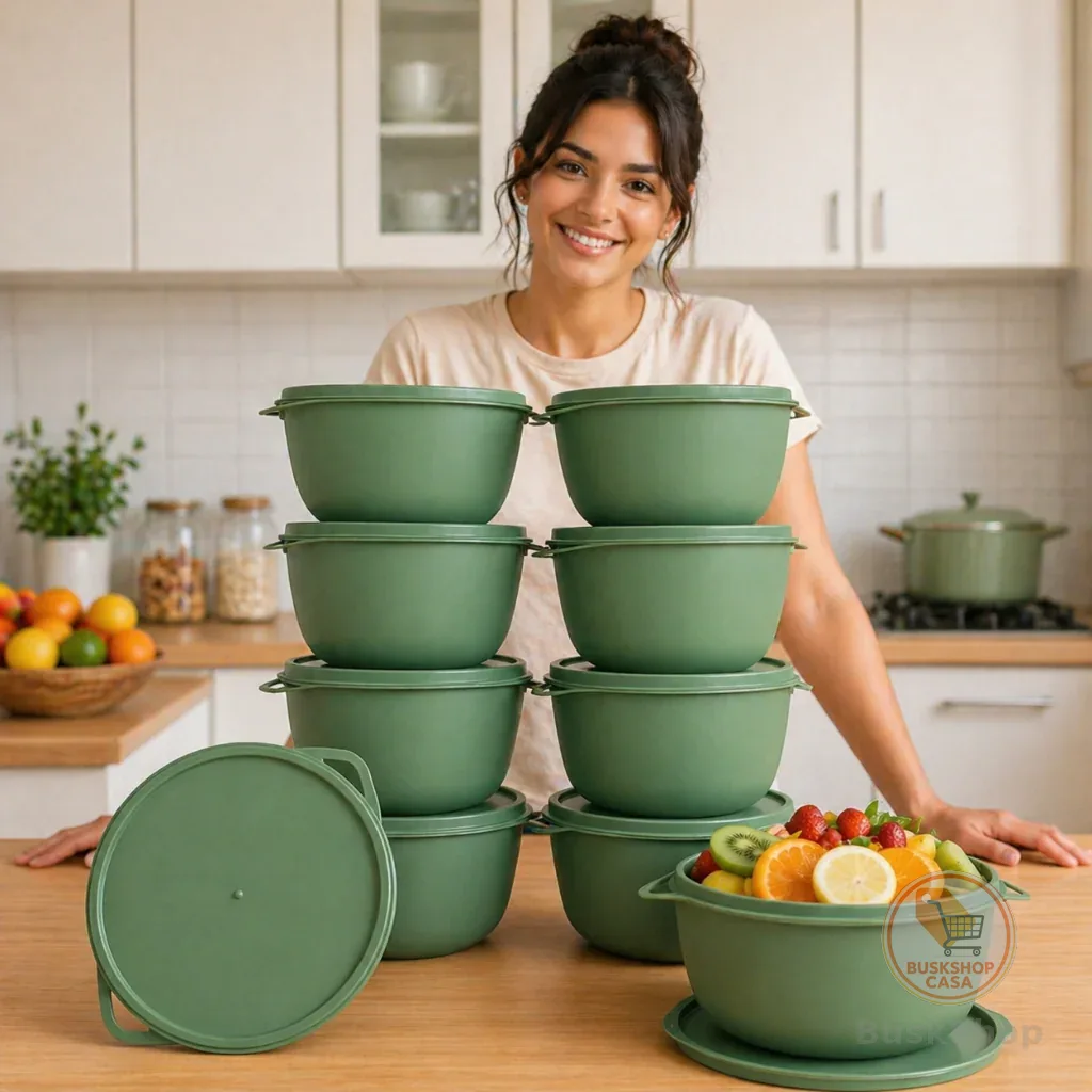KIT POTES HERMETICOS COZINHA 10 POTE REDONDOS BOLL 500ML