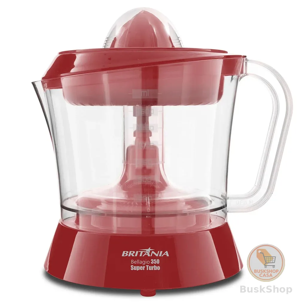 Espremedor de Frutas Britânia Bellagio 350 Turbo Vermelho