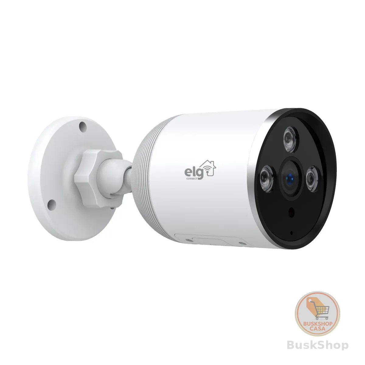 ELG, SHCF601, Câmera Externa Full Color 1080P IP65, Lente 3.6mm, Grava Full HD 1080p, Inteligente, Wi-Fi, Protocolo ONVOF, Perfil S, Branco