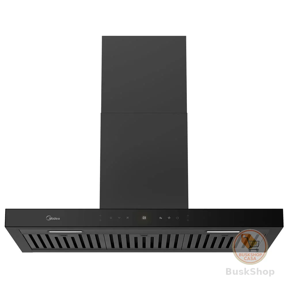 Coifa de Parede 90cm Black Inox Smart Pro Touch Midea (110V, Volts)