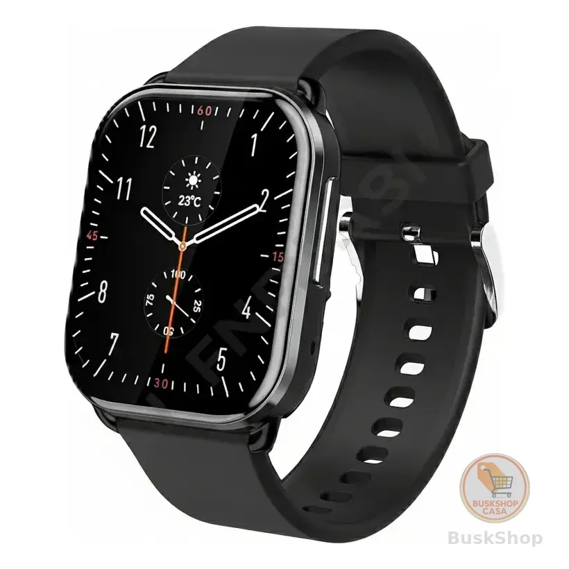 Relógio Smartwatch Qcy Watch Gs S6 Bluetooth Ipx8 Cor Preto Cinza-escuro