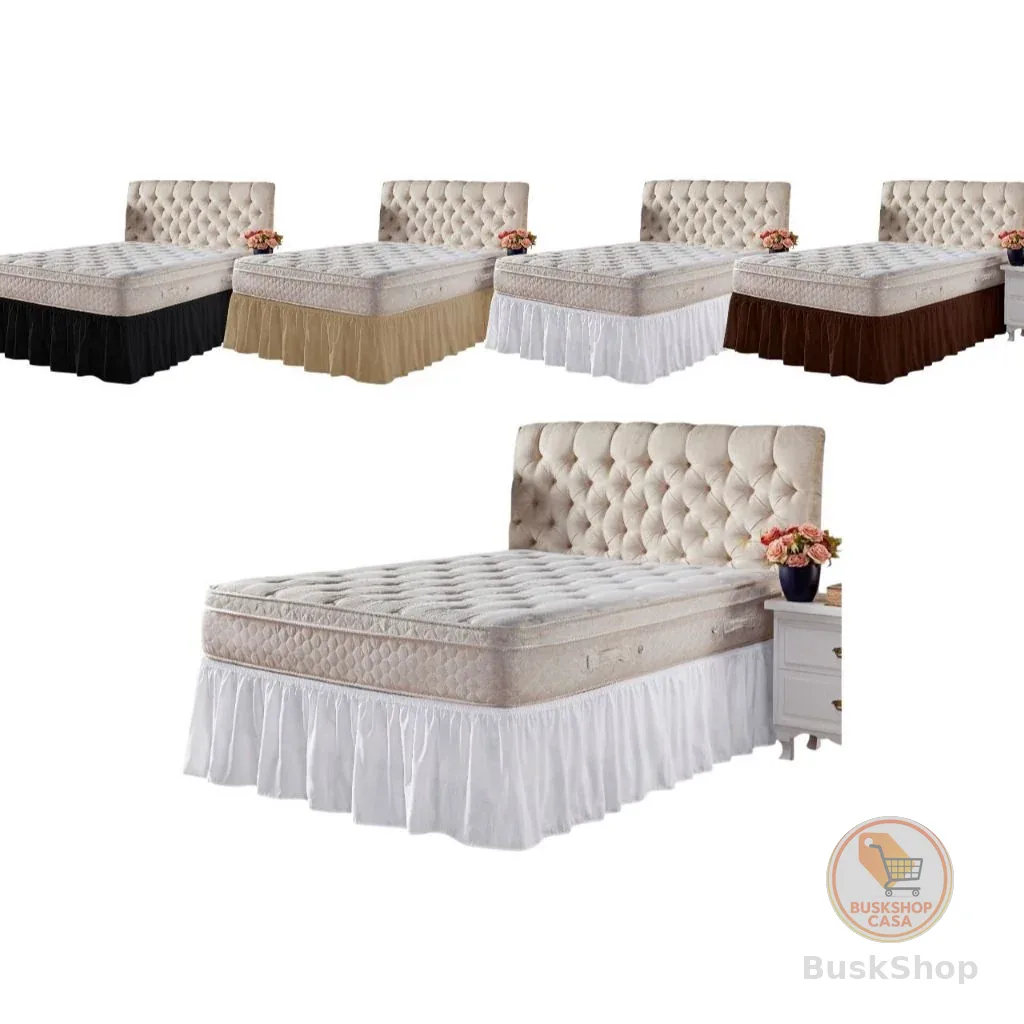 Saia Para Cama Box Tamanho Universal (Casal Padrão, Queen e King) Com Elastico 25MM Em Toda a Volta