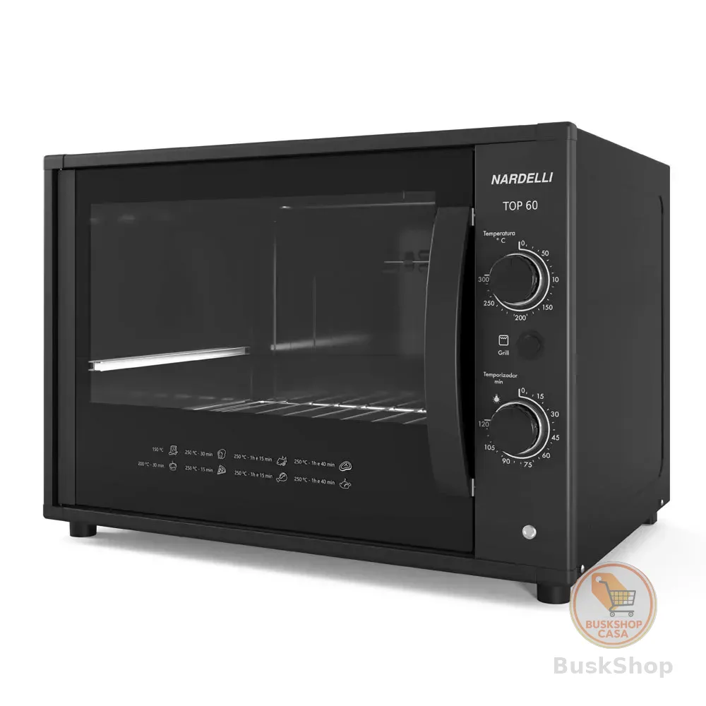 Forno Elétrico De Bancada Nardelli Top 60 Preto 1750W 60 Litros 127V
