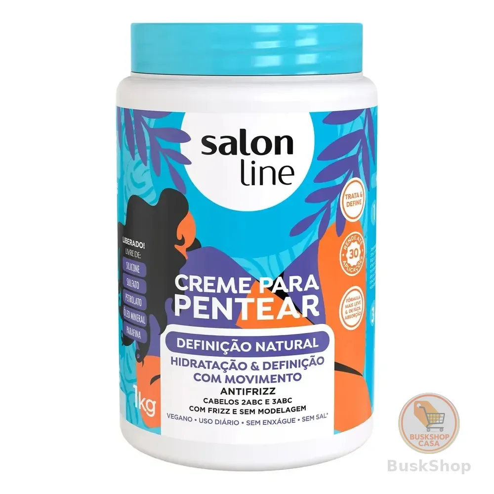 Creme Para Pentear Definição Natural Salon Line Cachos 1kg