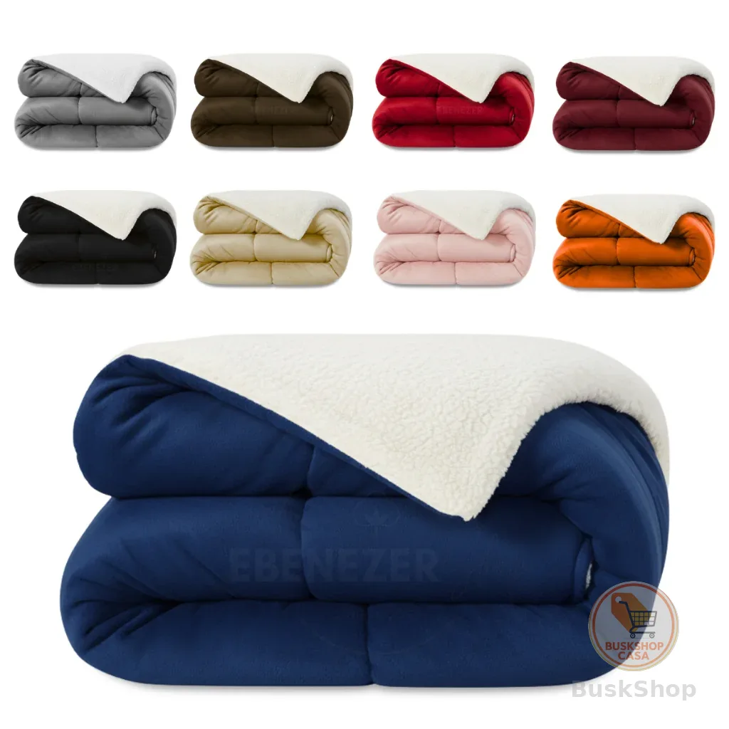Edredom Coberdrom Cobertor Infantil, Solteiro, Casal E Queen Sherpa Dupla Face Macio Frio Premium