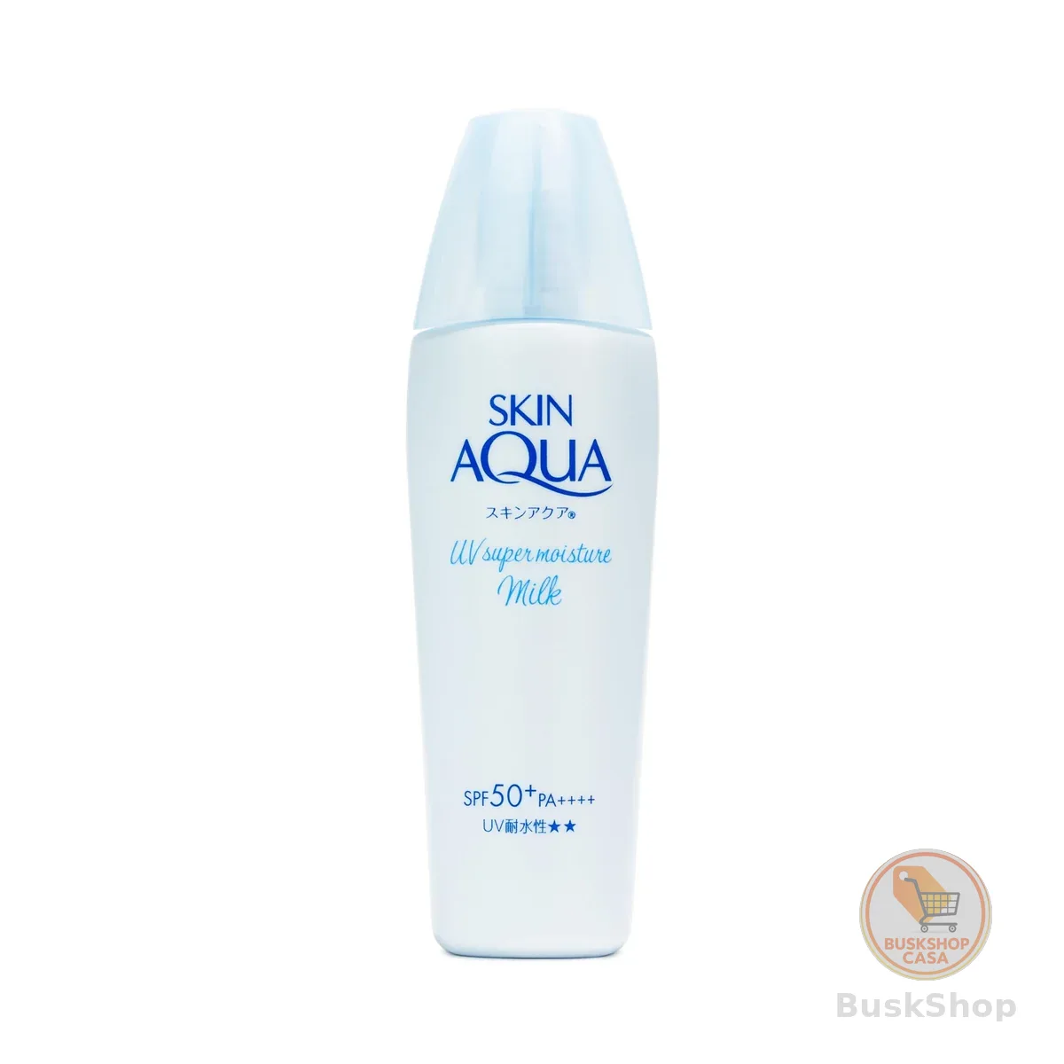 SKIN AQUA® Super Moisture Milk 40g - Protetor Solar Facial sem cor FPS50 com Ácido Hialurônico e Textura Leve