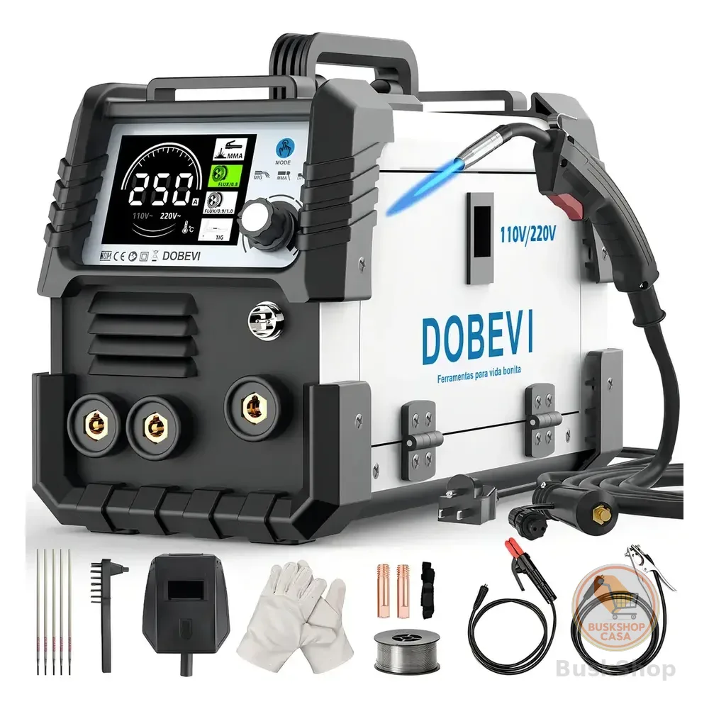Máquina Solda Inversora 250a Sem Gás 3 Em 1 110v/220v Dobevi Branco 127/220v