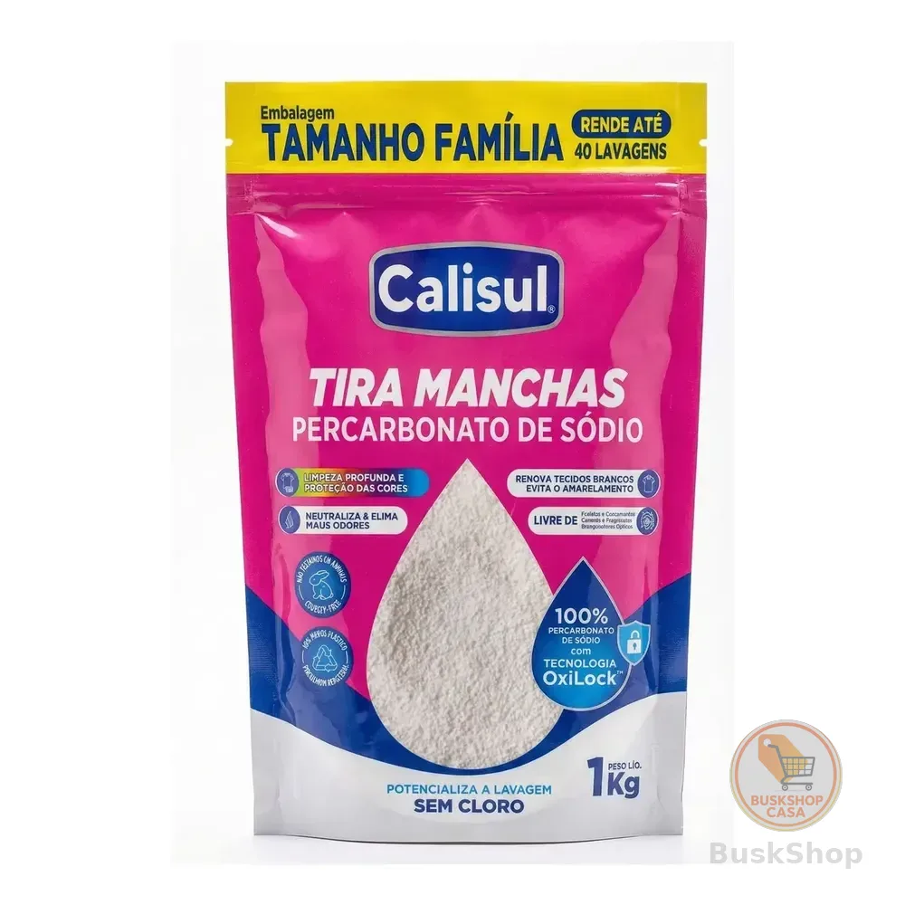 Percarbonato De Sódio 100% Puro Tira Manchas Alvejante - 1kg Calisul