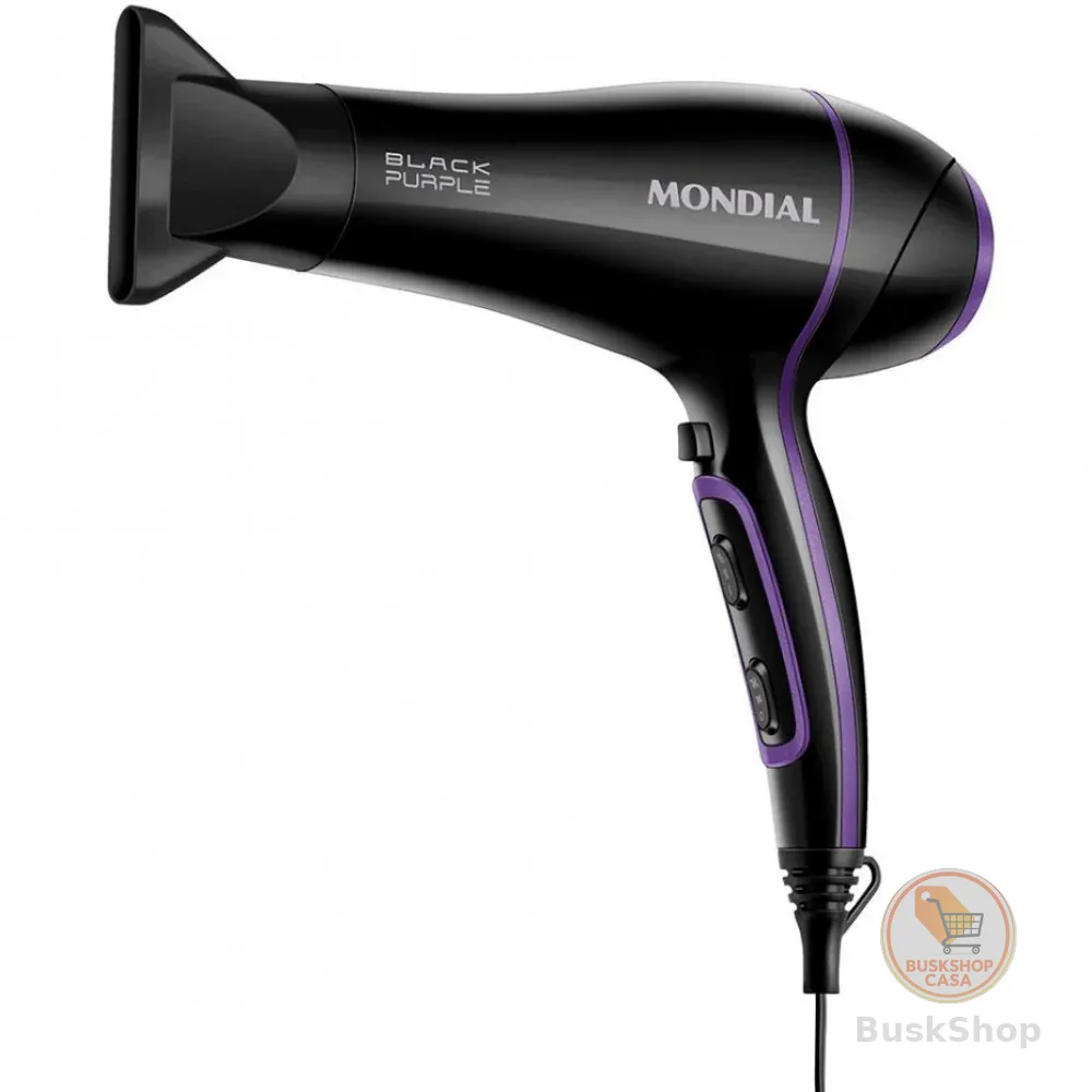 Secador de Cabelos Black Purple SCN-01 com Tourmaline on 2000W Mondial