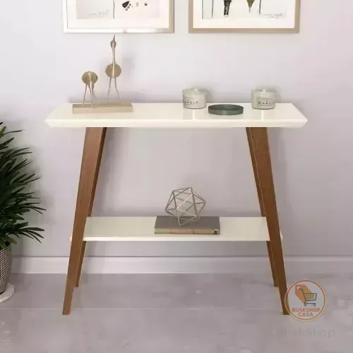 Aparador Mônaco Base De Madeira Maciça Pintura Uv Alto Brilh Off White