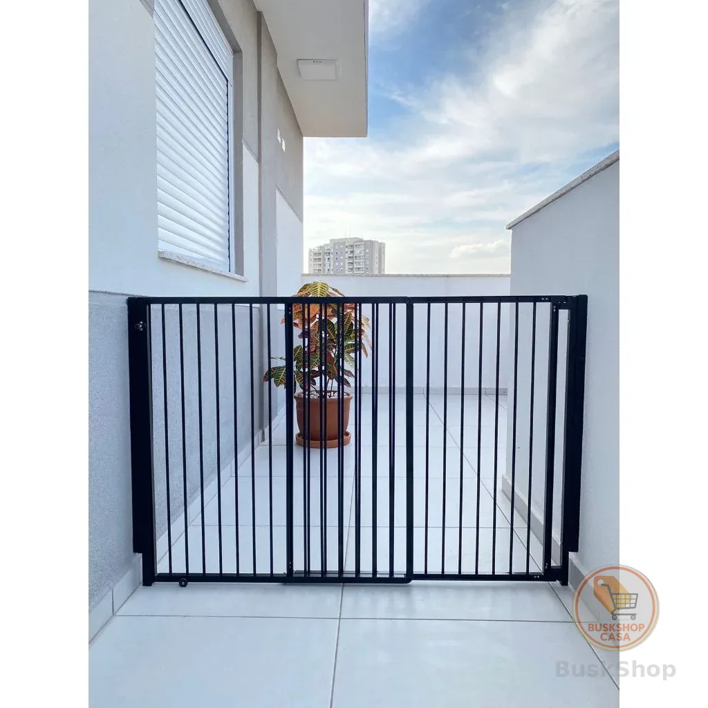 Portão de Proteção Criança e PET de Abir e Correr com Altura de 85cm Largura ajustável de 85 a 150cm