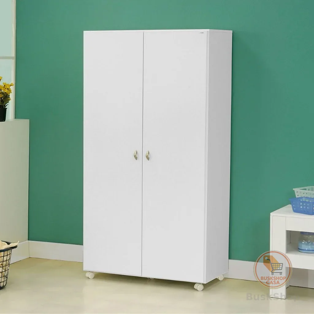 Armário Multiuso Ditália 2 Portas com Rodízios AR-70 Branco