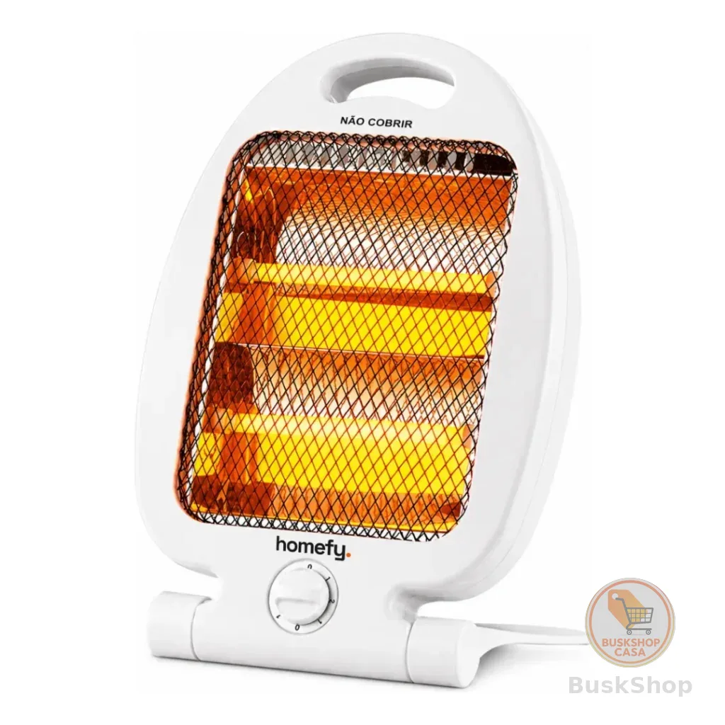 Aquecedor De Ambiente Elétrico Quartzo 800W Premium 127v ou 220v Homefy