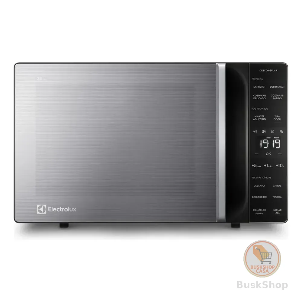 Micro-ondas Me23s 23l Efficient Com Descongelamento Assistido Cor Inox Electrolux 220v