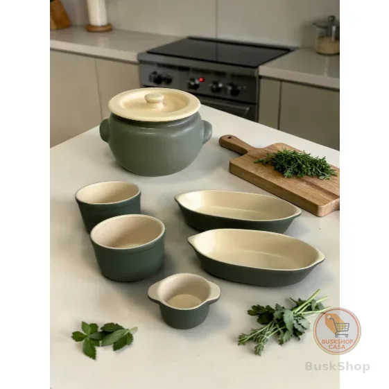 Kit Feijoada e Caldo Verde com Marfim Cerâmica Matte 5-6 Peças