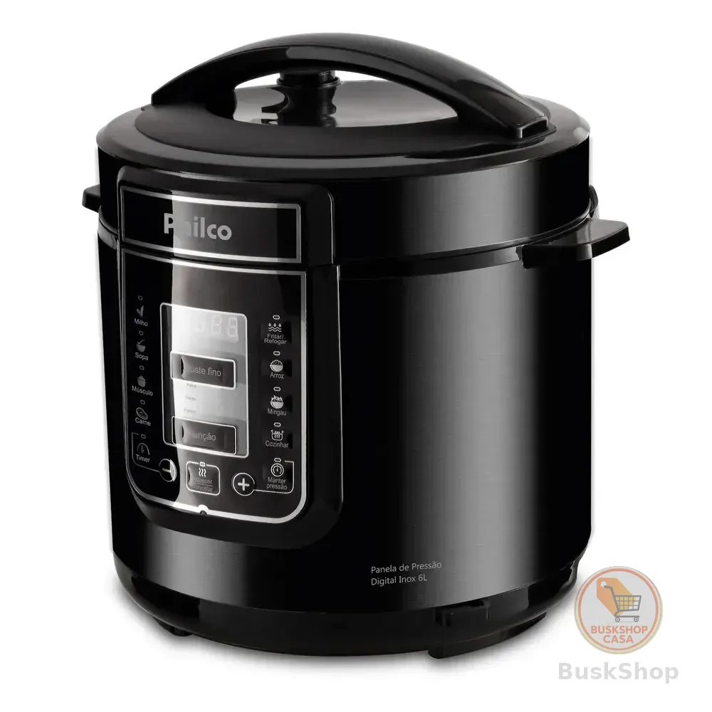Panela De Pressão Elétrica Philco Ppp01p 6l Preto 220v 60 Hz