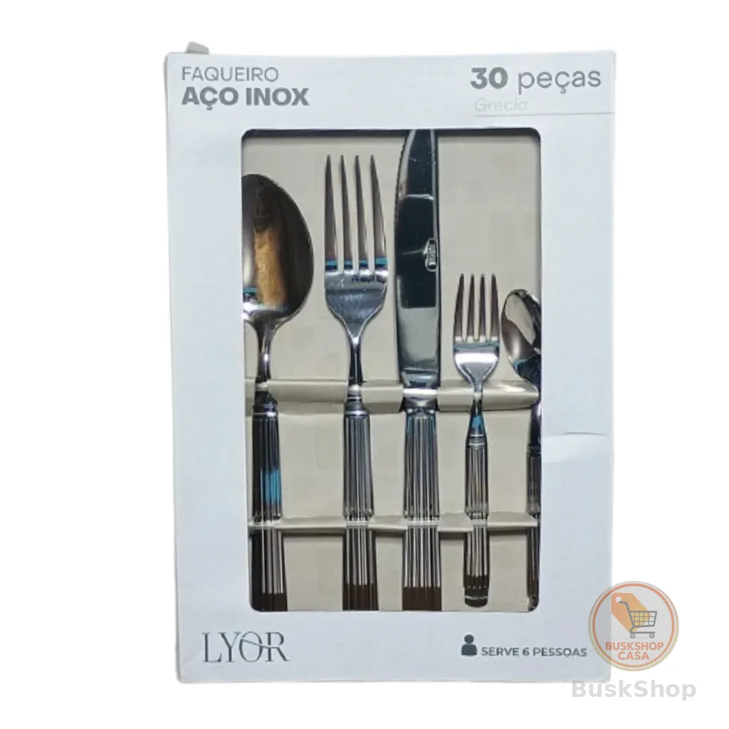 Faqueiro Aço Inox Prata 30 Peças Talheres Grécia Wolff
