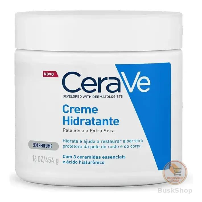 Creme Hidratante Corporal E Facial Para Pele Seca A Extra Seca Sem Perfume 454g Cerave