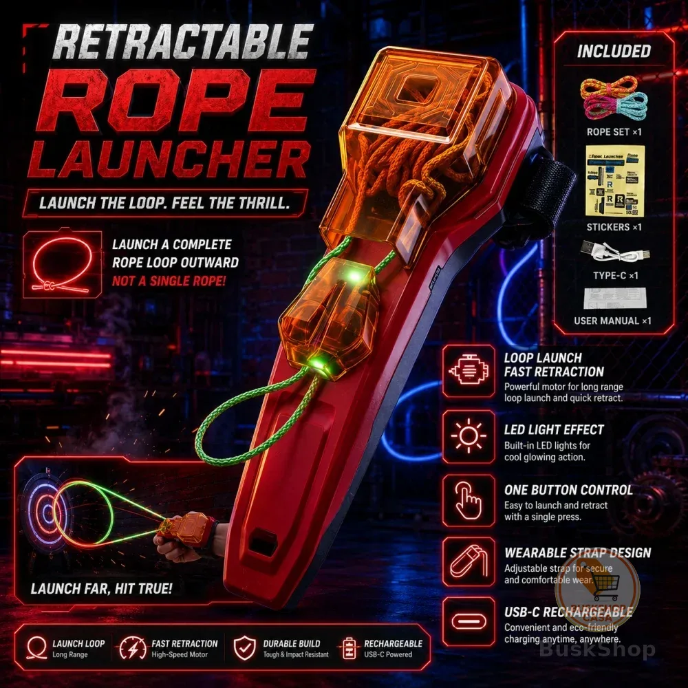 Brinquedo Lançador de Teias de Aranha com Retração Automática, Dispositivo de Pulso Criativo para Batalhas e Cosplay, Gadget com Luz LED, Presente