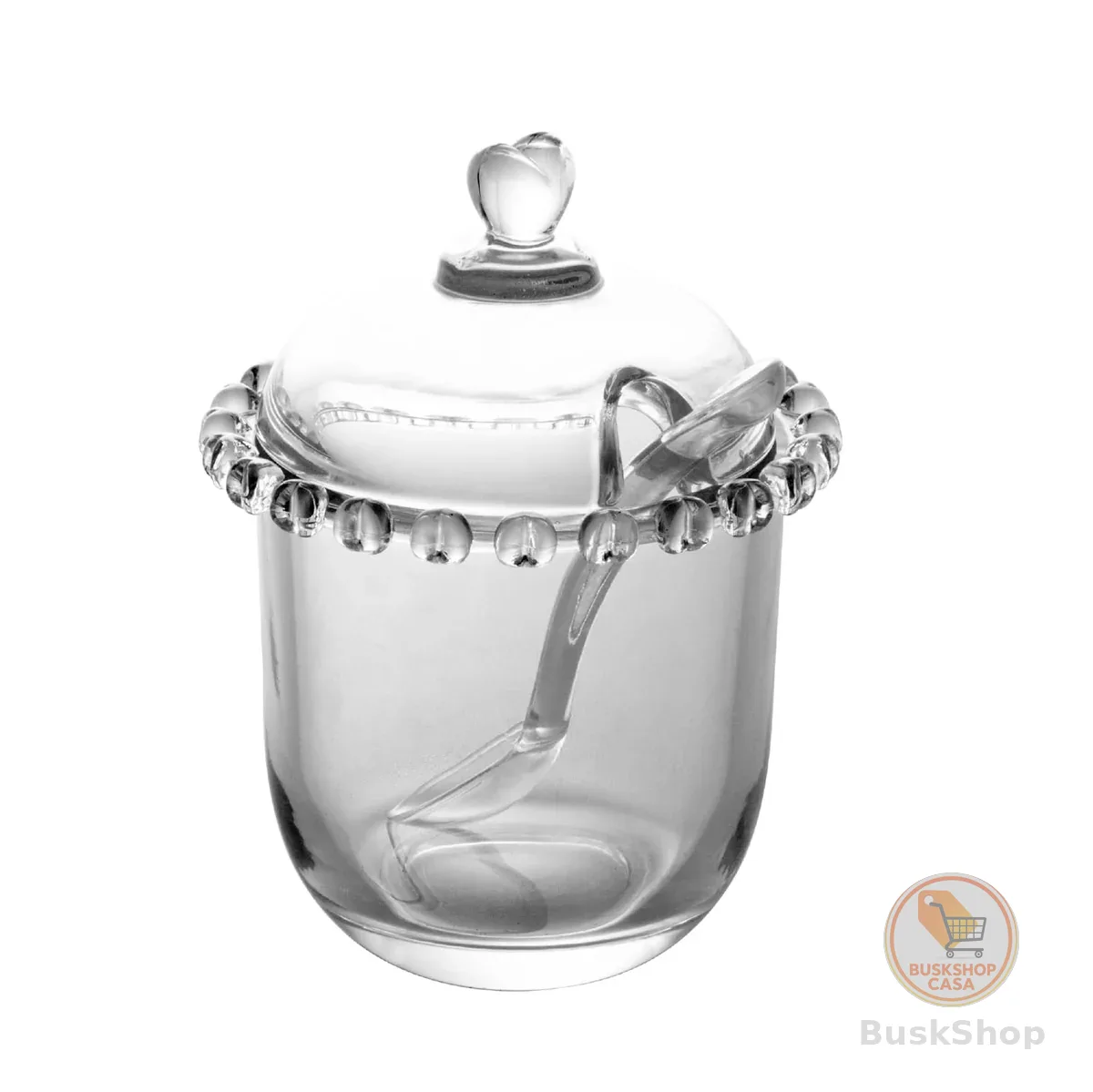 LYOR - Açucareiro de Cristal com Colher Coração 210ml