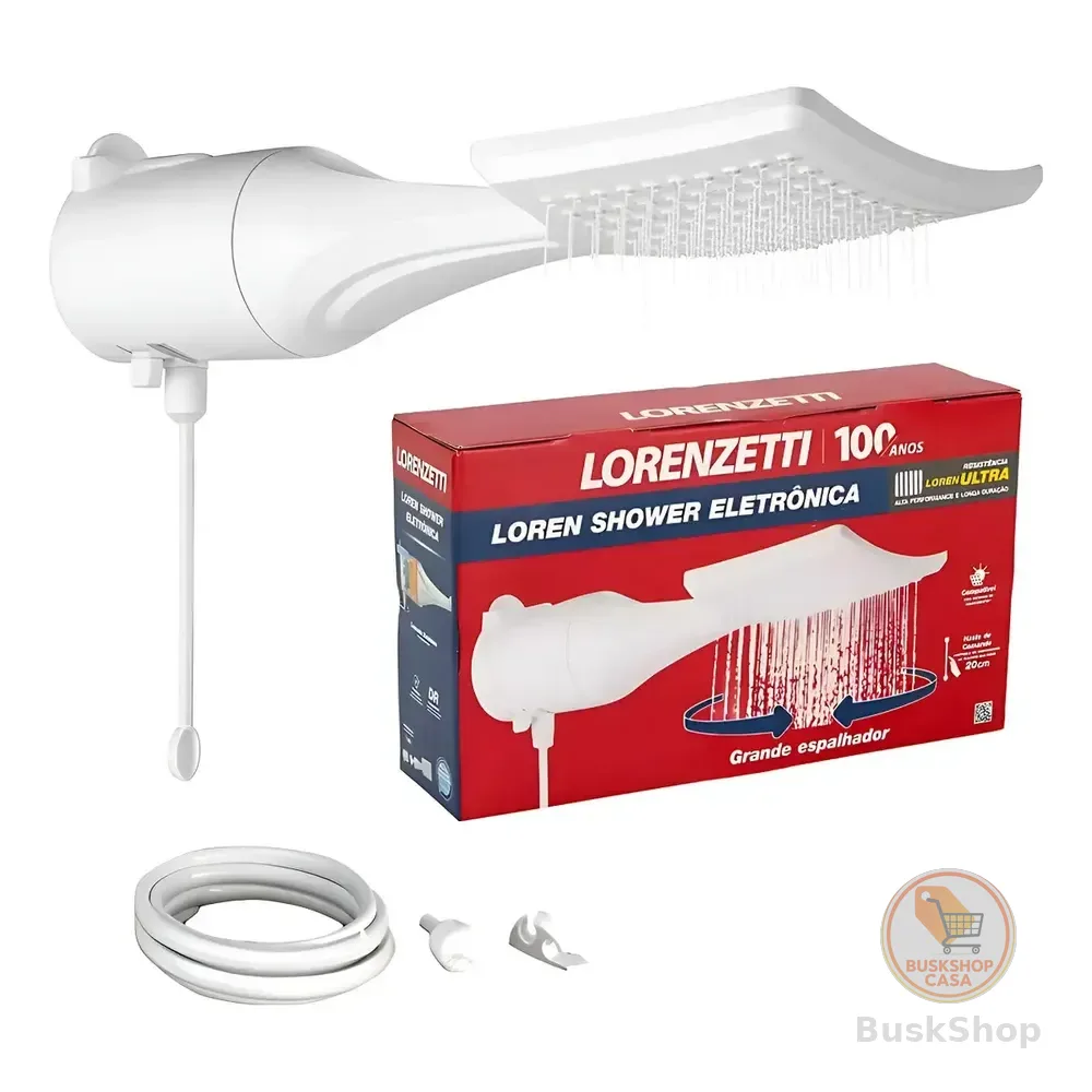 Chuveiro Loren Shower Eletronico Ducha Lorenzetti Cor Branco Potência 5500 W Voltagem 127v 5.5 Kw