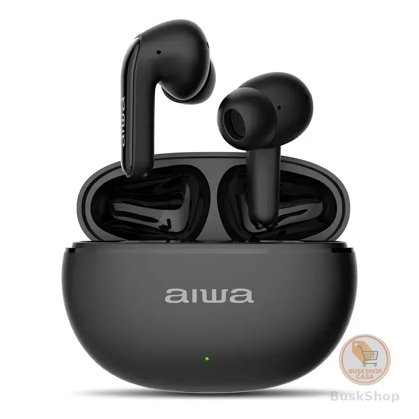 Fone De Ouvido Earbud Aiwa Eb-01-b Bluetooth Ipx5 Anc Modo Ambiente Preto