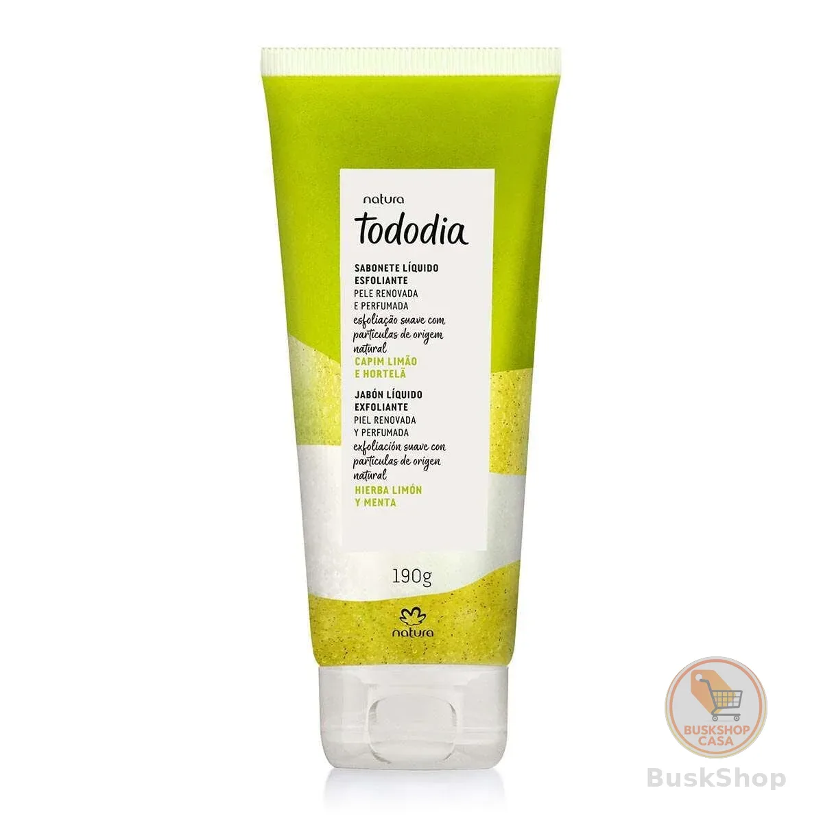 Sabonete Líquido Esfoliante Corporal Tododia Capim Limão e Hortelã