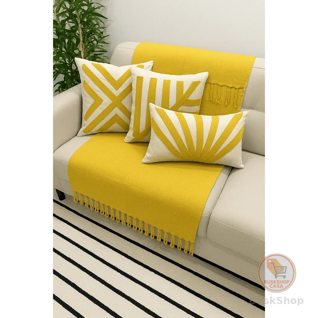 Manta Para Sofá 2,20x1,50 Decoração Promoção Com Nó nas pontas *Imperdivel*