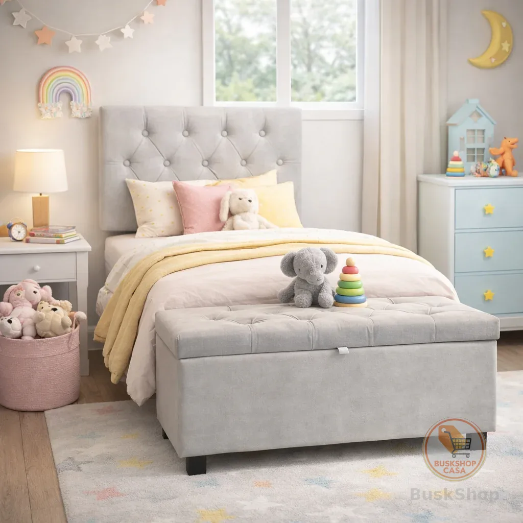 Kit Cabeceira Painel e Baú Sapateira Sara Organizadora Estofado Captone  Cama Solteiro 90cm Veludo