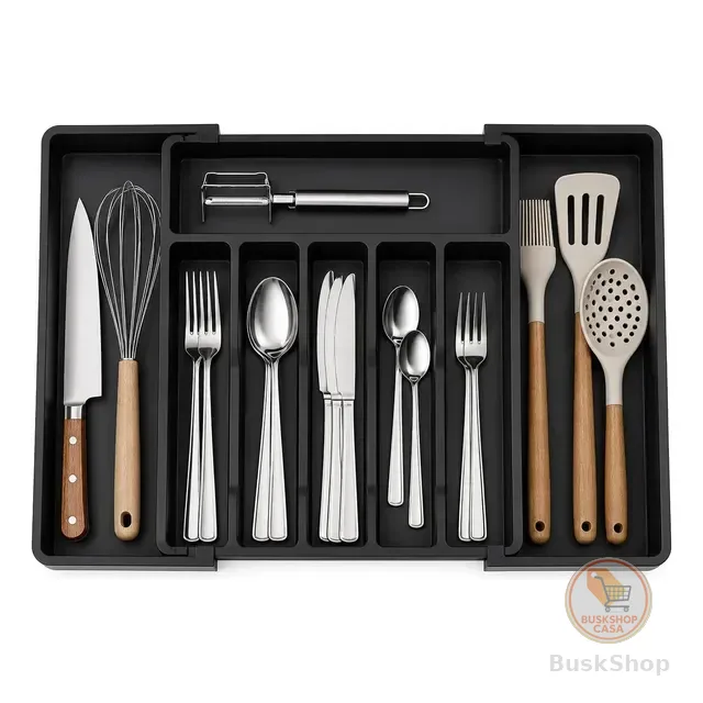 Organizador Porta Talheres Gaveta Extensível Cozinha