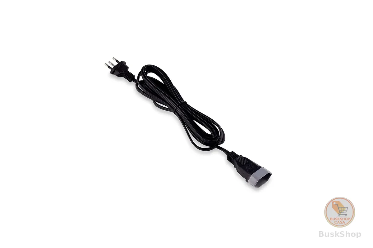 Force Line - Cordão Prolongador Tripolar 10A 3 Metros Bivolt Preto
