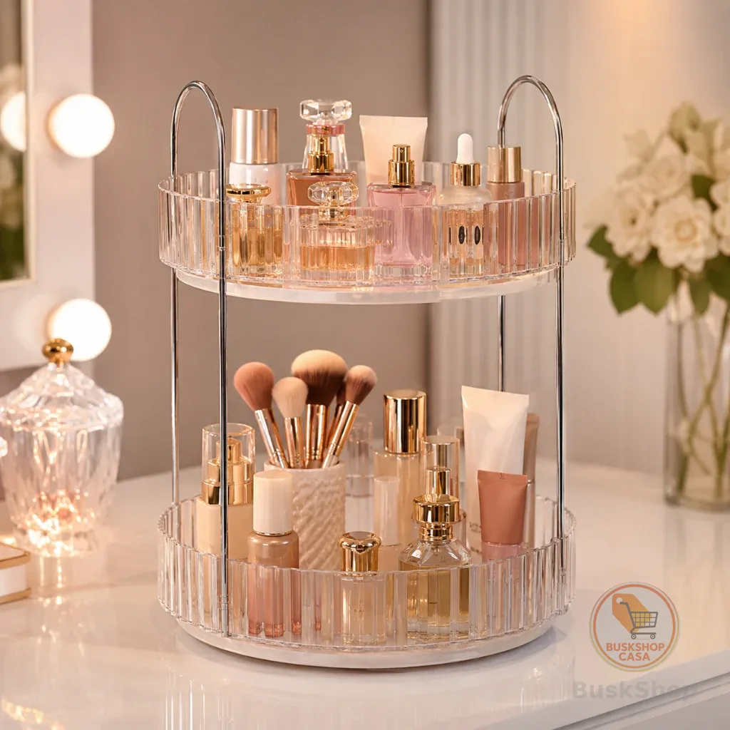 Organizador Giratório 360º Suporte Para Cosméticos Perfumes Make - Transparente