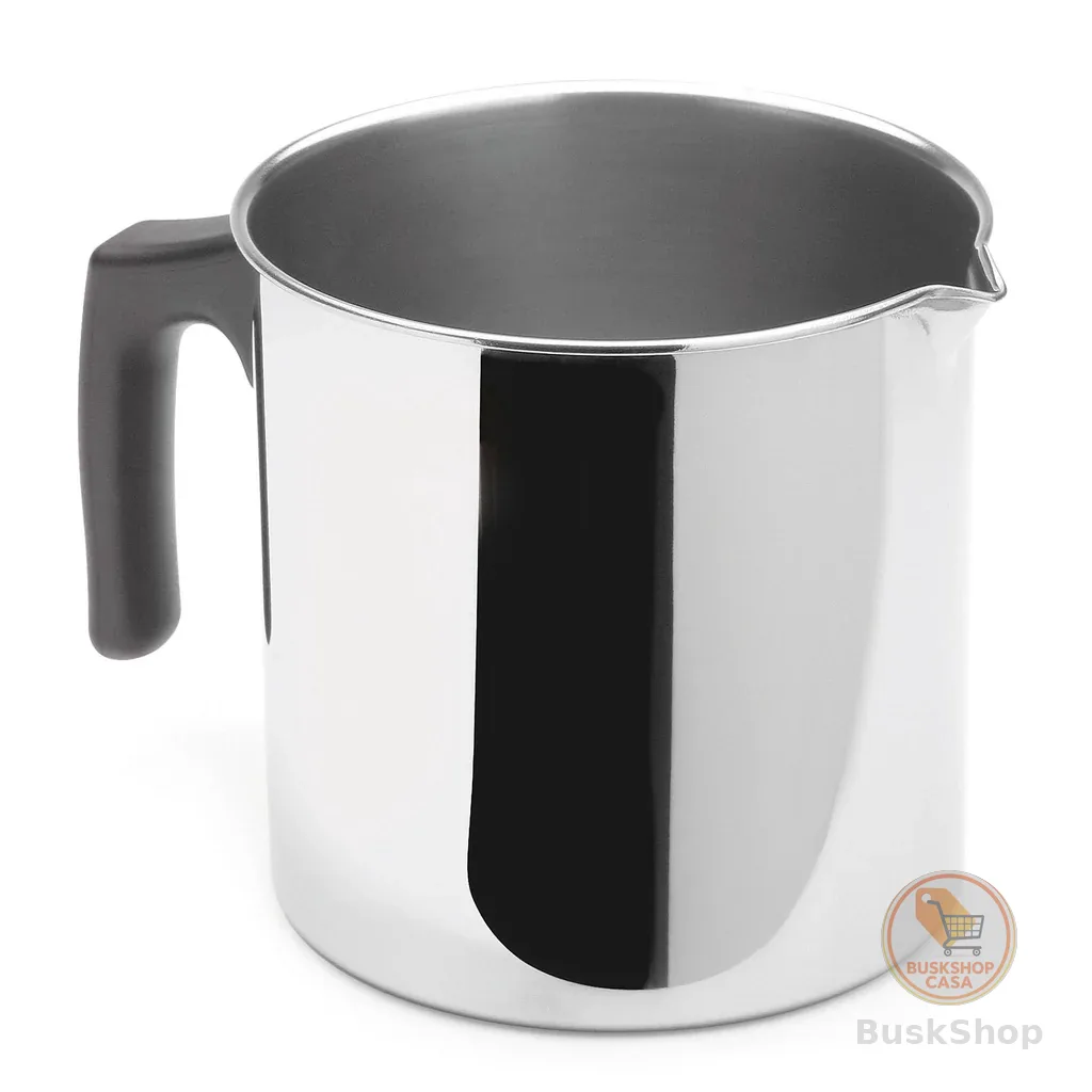 Leiteira Fervedor De Aço Inox 1,3L Caneco Funciona Em Fogão De Indução Elétrico Convencional Bule Chaleira Leite Chá Café Alto Padrão Qualidade Forma Inox