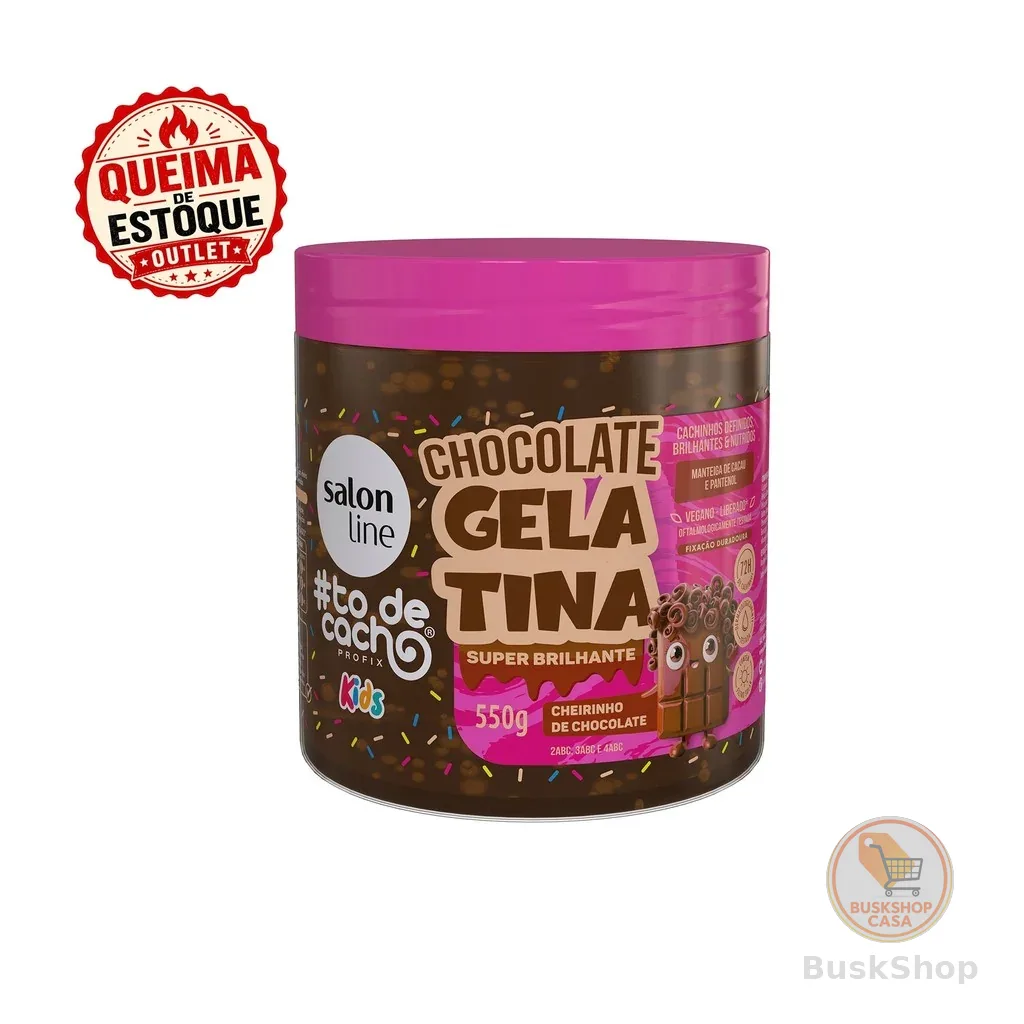 Gelatina Chocolate #todecacho Kids Super Brilhante 550g