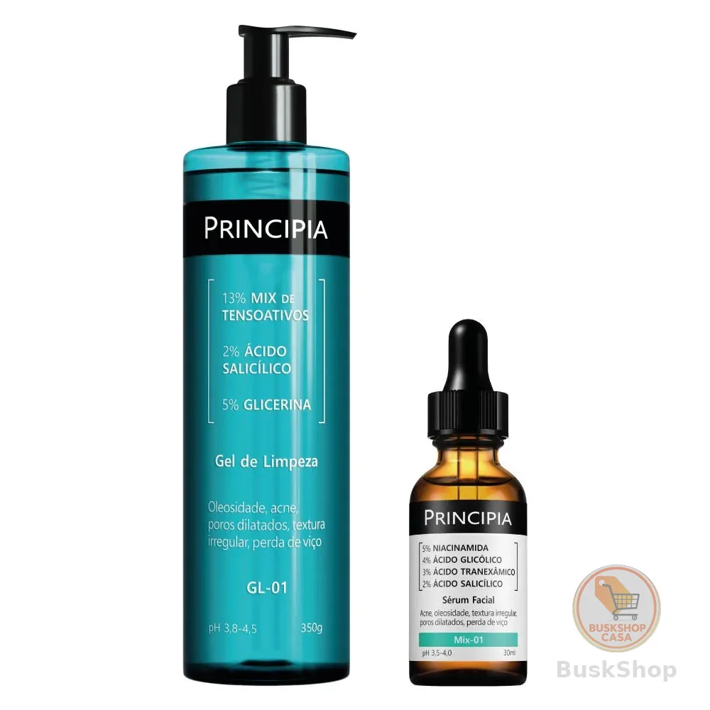 Principia Kit Anti-Acne c/ Gel de Limpeza GL-01 + Sérum MIX-01