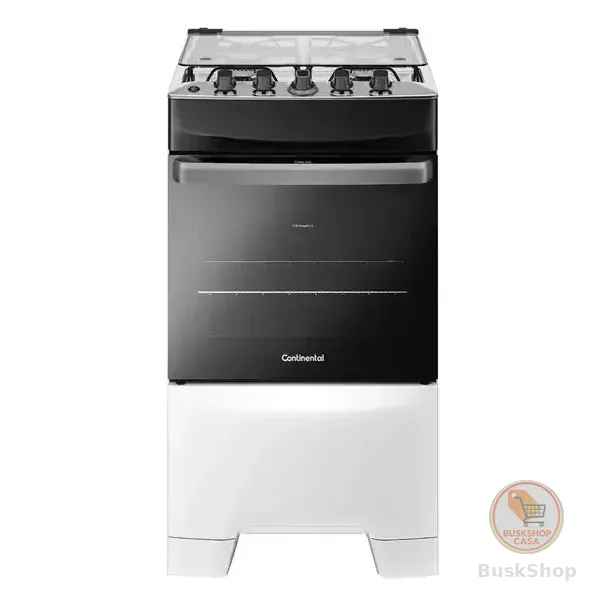 Fogão Fc4ib 4 Bocas Mesa De Inox Branco Continental 127/220v