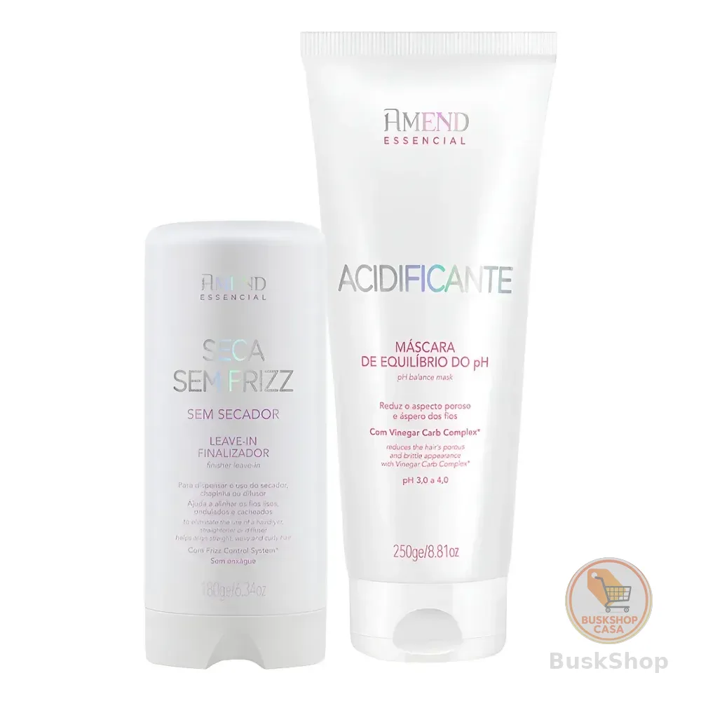 Kit Amend Acidificante Equilíbrio E Leave-in Seca Sem Frizz