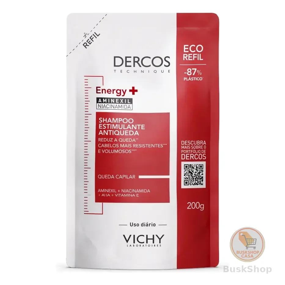 Shampoo Antiqueda Estimulante Com Aminexil, Dercos Energy+ Vichy, 200g
