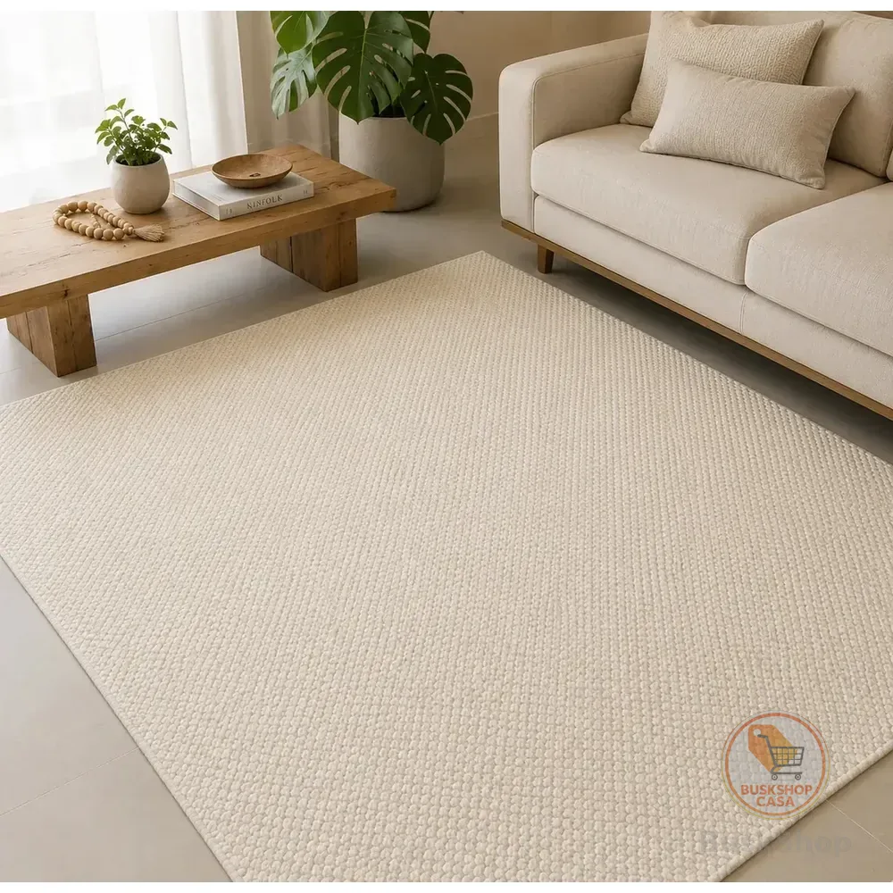 Tapete Sala Algodão Lavável Máquina 1,50 X 3,00 Cacto Grande 3 M 1.5 M Bege
