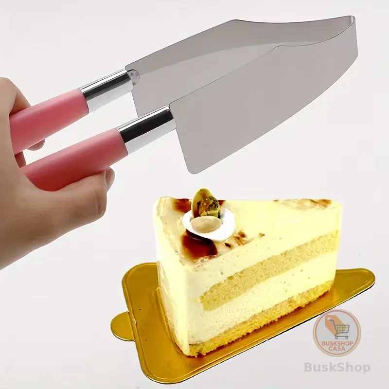 Pegador Fatiador Cortador Pedaço Ajustável Aço Inox P/Bolo Tortas E Doces Culinária Triangular Clipes de comida