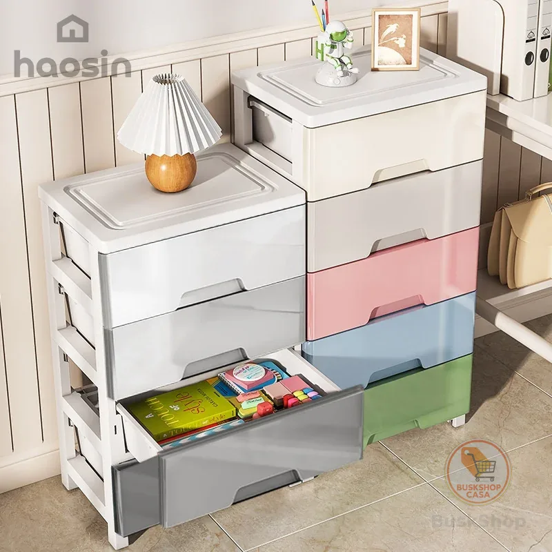 Haosin Gaveteiro Organizador Multifuncional com 5 Gavetas e Rodinhas para Banheiro Quarto e Cômoda
