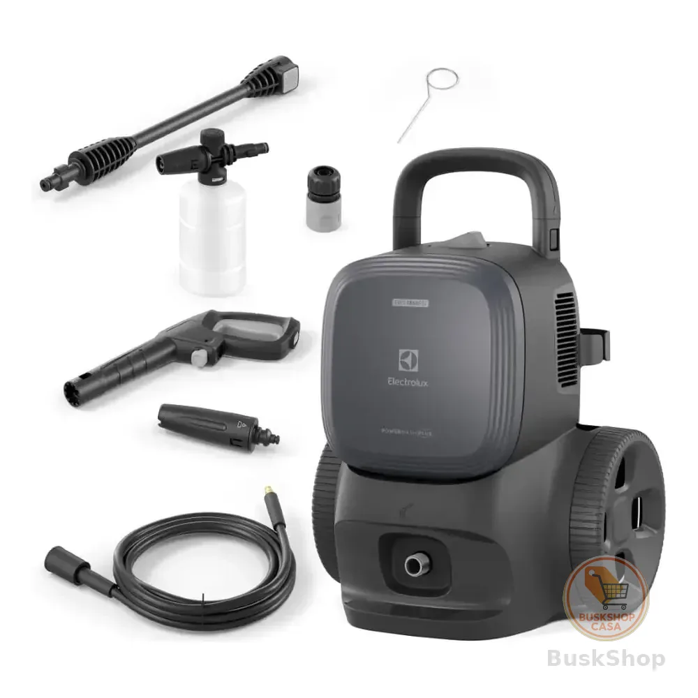 Lavadora De Alta Pressão Electrolux 1850psi 1500w Potência Com Canhão De Espuma Powerwash Ews1850p Preta Lava Jato Lava Car Denim Blue 127v