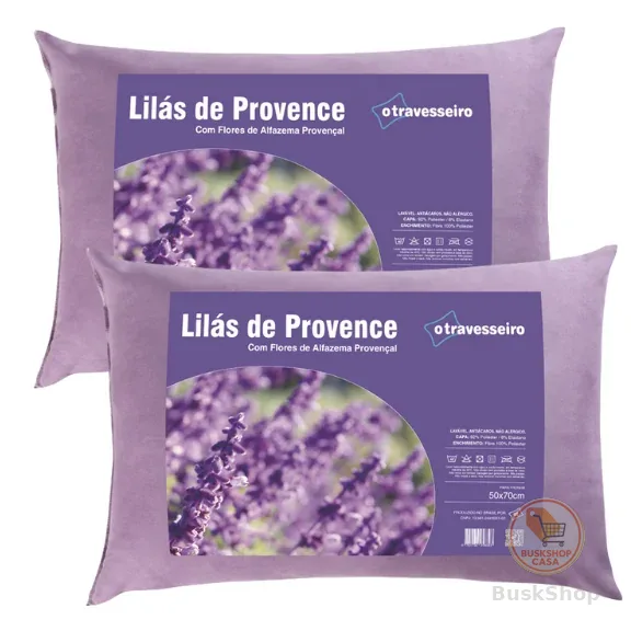 Travesseiro Antialergico com Aromaterapia Lavanda 50x70 Toque Aveludado Ajuda na Insônia e Ansiedade