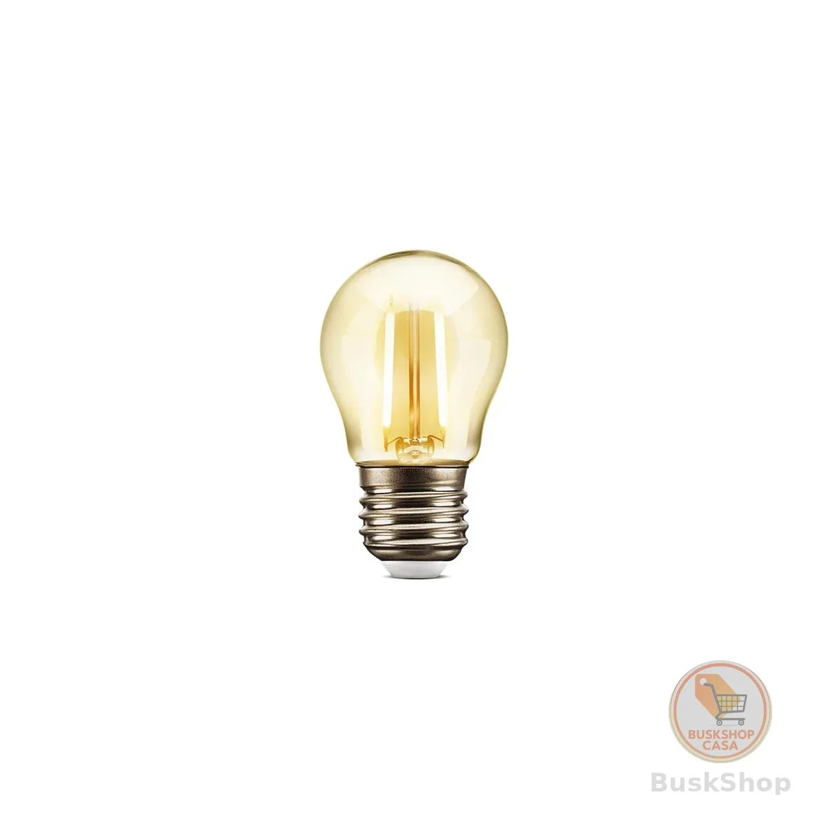 Lâmpada Filamento LED G45 2W 2200K Elgin Bivolt Ambar Luz Amarela Quente - Vintage, Retrô, Decoração