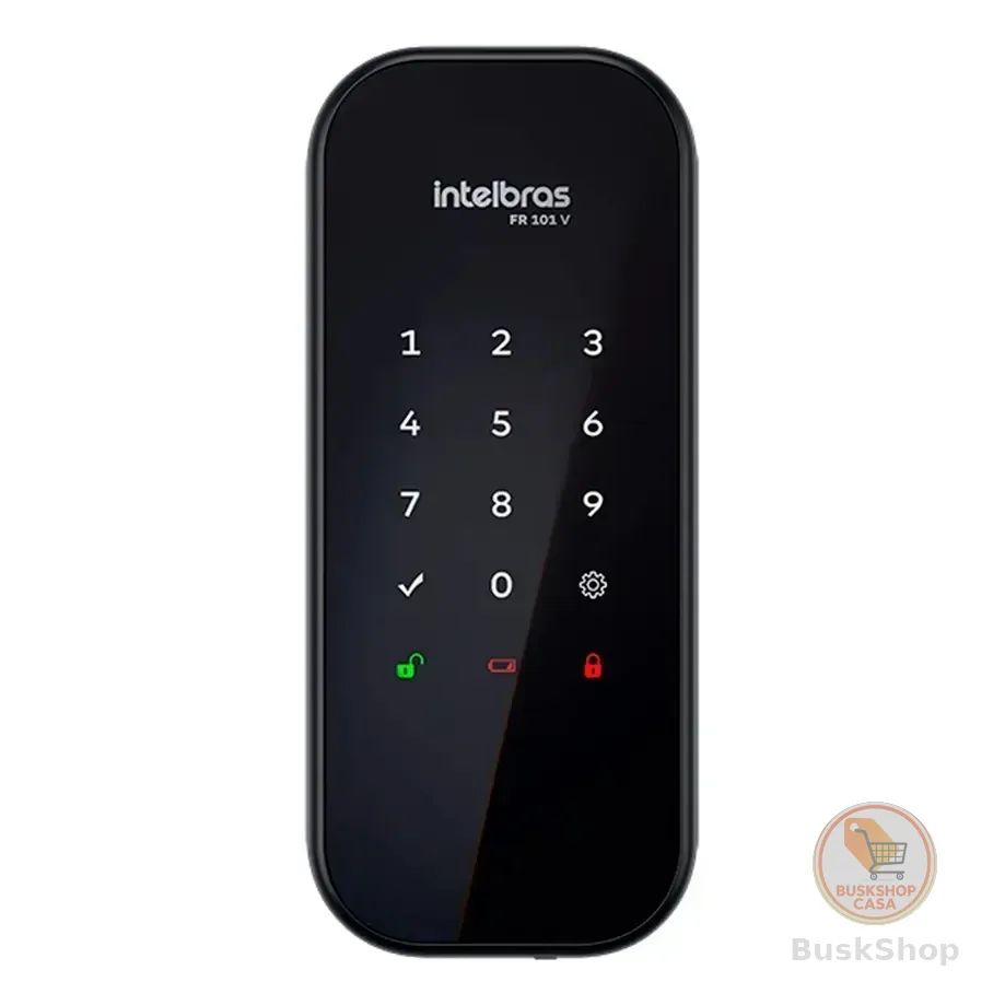 Fechadura Digital De Sobrepor Fr 101 V Preta Intelbras Preto